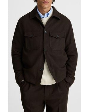 Madewell Patch Pocket Wool Blend Jacket - Black