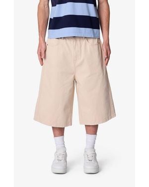 MNML Ultra Baggy Paneled Chino Shorts - Blue