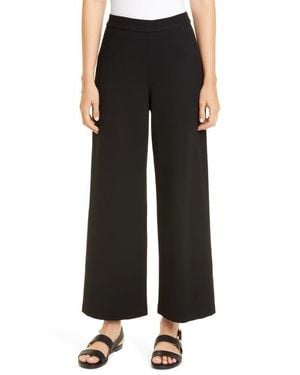 Rosetta Getty Interlock Ankle Wide Leg Pants - Black