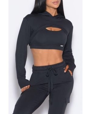 Bombshell Sportswear Sweat Bolero Hoodie - Blue