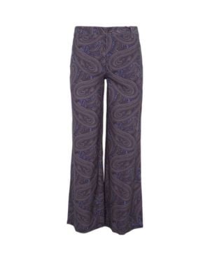 lords of harlech Phoebe Wide Leg Tailored Pant Badalona - Purple
