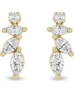 Zoe Chicco 14K Marquise Diamond Stud Earrings - Metallic