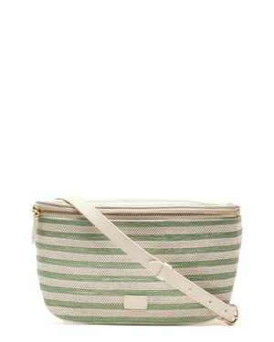 Frances Valentine Billie Raffia Sling Bag - Gray