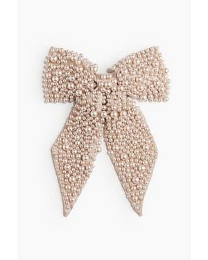 H&M Bow-Decorated Hair Clip - White