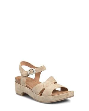 Söfft Capri Ankle Strap Platform Sandal - Natural