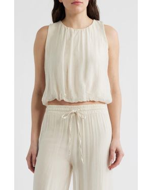 DELUC Strada Bubble Sleeveless Top - Natural