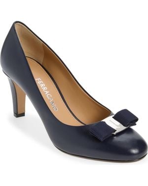 Ferragamo Carla Bow Pump - Blue