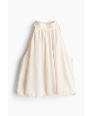 H&M Bubble-Hem Top - White