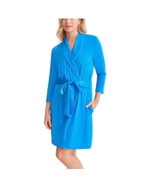 Fleur't Iconic Short Robe - Blue