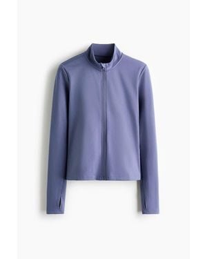 H&M Zip-Through Sports Jacket With Softmove - Blue