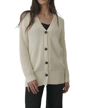 Paneros Clothing Emily Long Cotton Cardigan - Natural