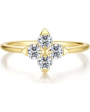 Lafonn Trillium Superbloom Simulated Diamond Flower Ring - Metallic
