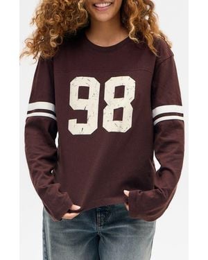 BDG 98 Long Sleeve Graphic T-Shirt - Brown