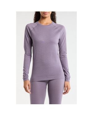 Smartwool Intraknit All Season Merino Wool Blend Long Sleeve Top - Purple