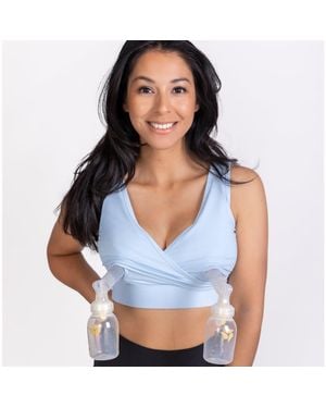 LOVE AND FIT Everyday Luxe 3.0 Nursing & Hands-Free Pumping Bra - Blue