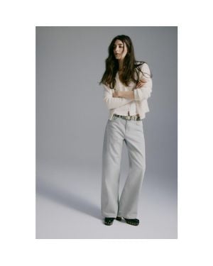 H&M Wide High Jeans - Gray