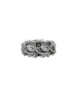 John Varvatos Carved Band Ring - Metallic