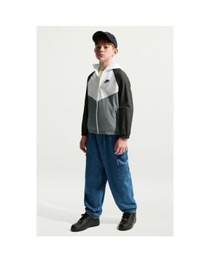 Nike Kids' Windrunner Water Repellent Hooded Zip-Up Jacket - Blue