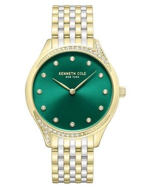 Kenneth Cole Classic Two-Tone Bracelet Watch, 36Mm - Green