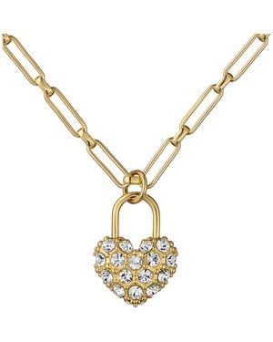 Ted Baker Paris Statement Pavé Crystal Padlock Pendant Necklace - Metallic