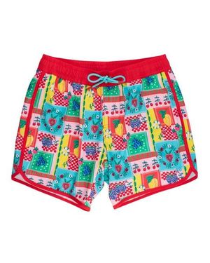 RuggedButts Upf50+ Sun Protected Stretch Dolphin Hem Swim Trunks - White