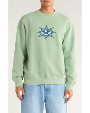 Vans Star Checker Fleece Crewneck Sweatshirt - Green