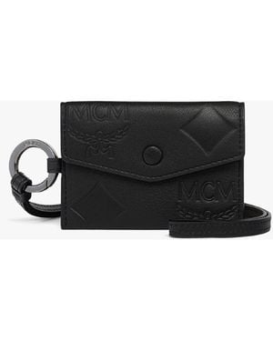 MCM Aren Lanyard Id Wallet - Black