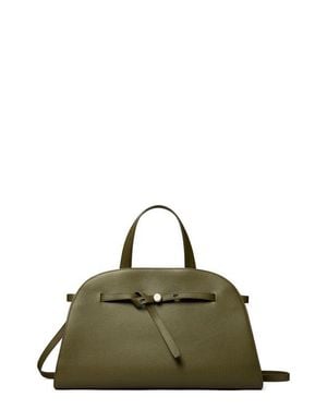 Tory Burch Romy Bauletto Leather Satchel - Green