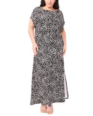 Halogen Dolman Sleeve Midi Dress in Black | Lyst