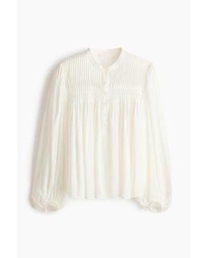H&M Pintucked Blouse - White