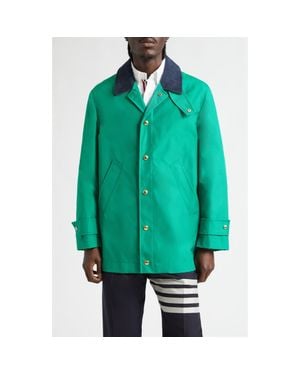 Thom Browne Unconstructed Cordura Nylon Coat - Green