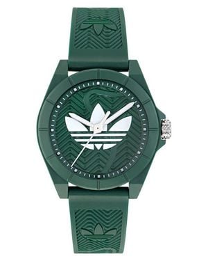 adidas Ao Street Project 4 Logo Tread Dial Resin Strap Watch, 41Mm - Green