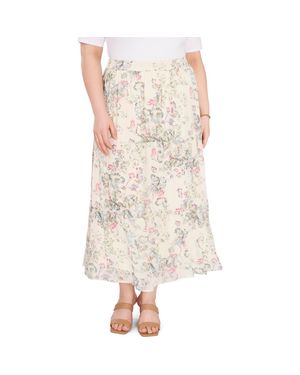 Vince Camuto Breezy Dandelion Tiered Ruffle Skirt - Natural