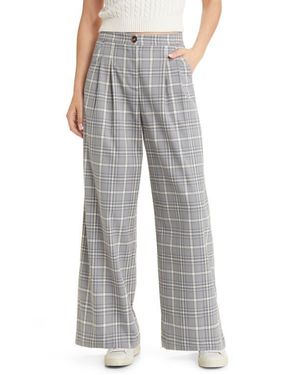 Treasure & Bond Double Pleat Wide Leg Pants - Gray