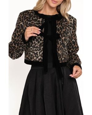 Petal & Pup Vanna Tie-Front Jacket - Black