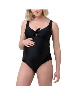 Ripe Maternity Tie Front One Piece - Black