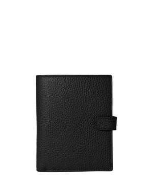 HYER GOODS Upcycled Italian Leather Passport Wallet - Black