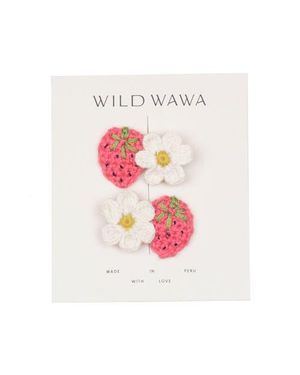 Wild Wawa Crochet Clip Set - White