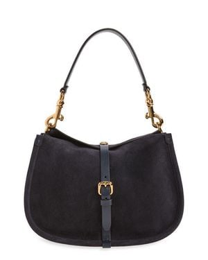 Etro Belted Suede Hobo Bag - Black