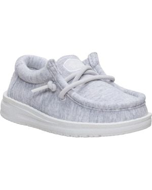 HEYDUDE Kids' Wally Stretch Jersey Slip-On - Gray