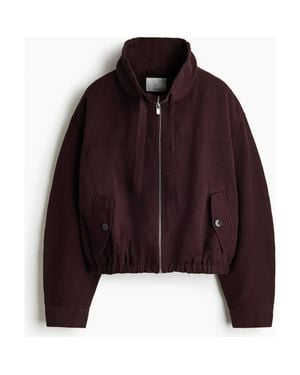 H&M Linen-Blend Jacket - Brown
