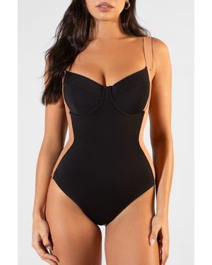 TA3 Mega Sculpting Underwire B/C Cup One Peice Swimsuit - Black