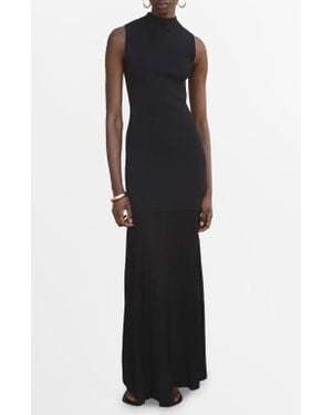 Mango Sleeveless A-Line Dress - Black