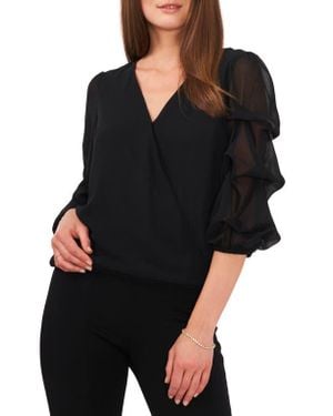 Chaus Lantern Sleeve Blouse - Black