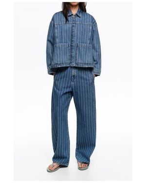 Bimba Y Lola A-Line Washed Denim Jacket - Blue
