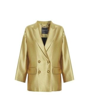 Exquise Adale Wrap Front Blazer - Metallic