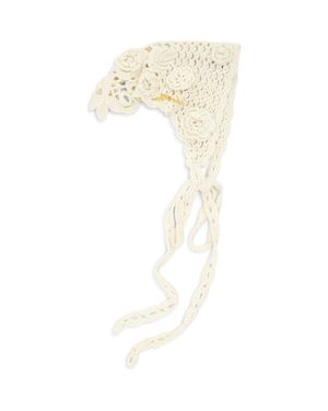 Ganni Crochet Head Scarf - White