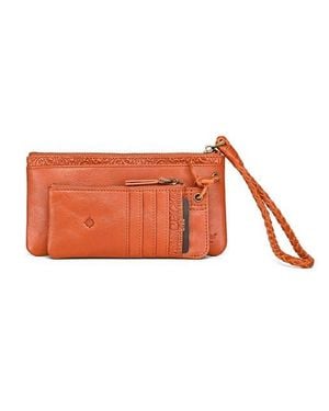 Old Trend Marigold Genuine Leather Modular Rfid Zip Wallet - Orange