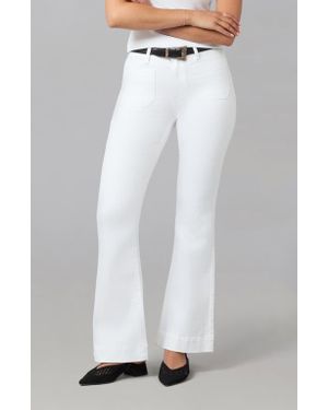 Lola Jeans Alice High Rise Flare Jeans - White
