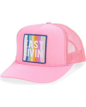 Friday Feelin Easy Livin' Trucker Hat - Pink